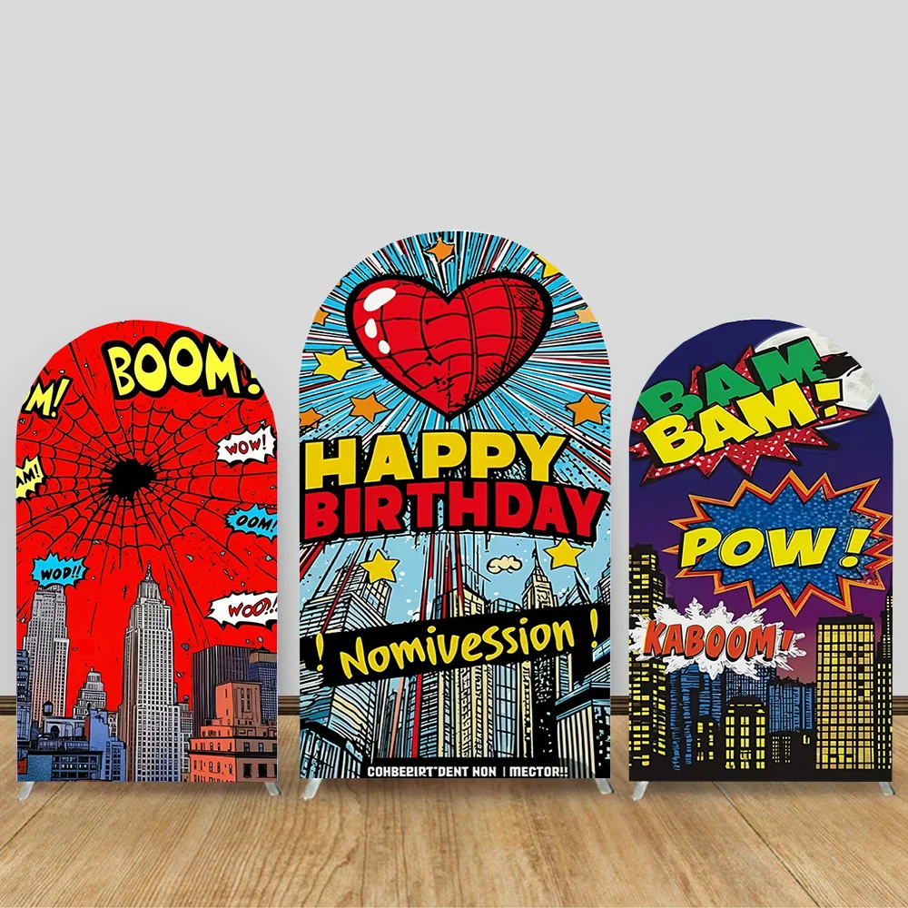 Baaam Bang Pow Arch Birthday Backdrop Super Hero City Backdrop Dots Cityscape Banner Baby Boy 1st Birthday Cloud Party Decor
Baaam Bang Pow Arch Birthday Backdrop Super Hero City Backdrop Dots Cityscape Banner Baby Boy 1st Birthday Cloud Party Decor