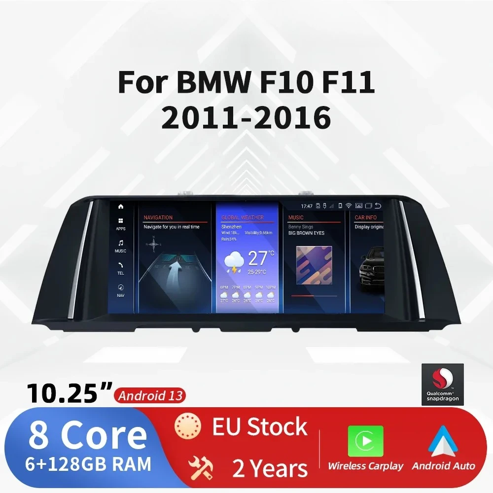 COIKA 10,25 ''автомобильный мультимедиа для BMW F10 F11 2011-2016 Android 13, система SIM USB, беспроводной Carplay WIFI BT Google GPS, радио
COIKA 10,25 ''автомобильный мультимедиа для BMW F10 F11 2011-2016 Android 13, система SIM USB, беспроводной Carplay WIFI BT Google GPS, радио
