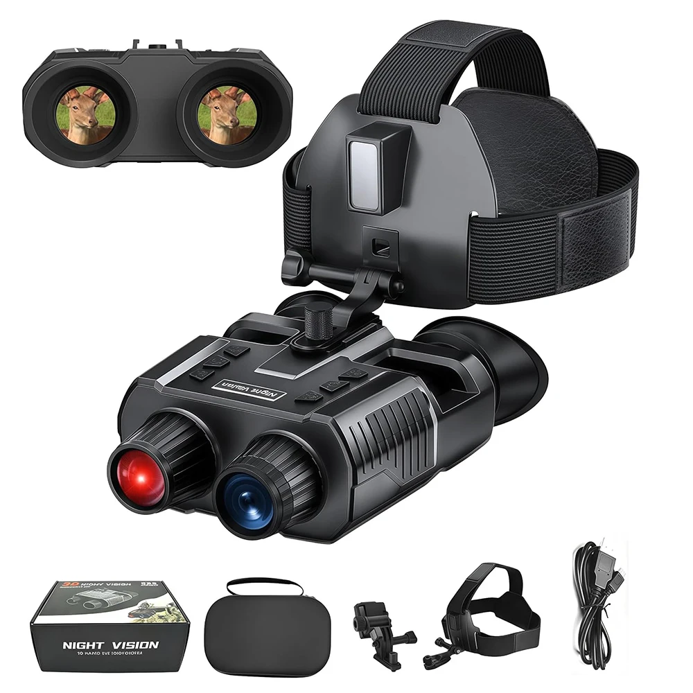 4K Head-Mounted Night Vision Goggles, Rechargeable Hands Free Night Vision Binoculars Goggles with Infrared, 8X Digital Zoom
4K Head-Mounted Night Vision Goggles, Rechargeable Hands Free Night Vision Binoculars Goggles with Infrared, 8X Digital Zoom