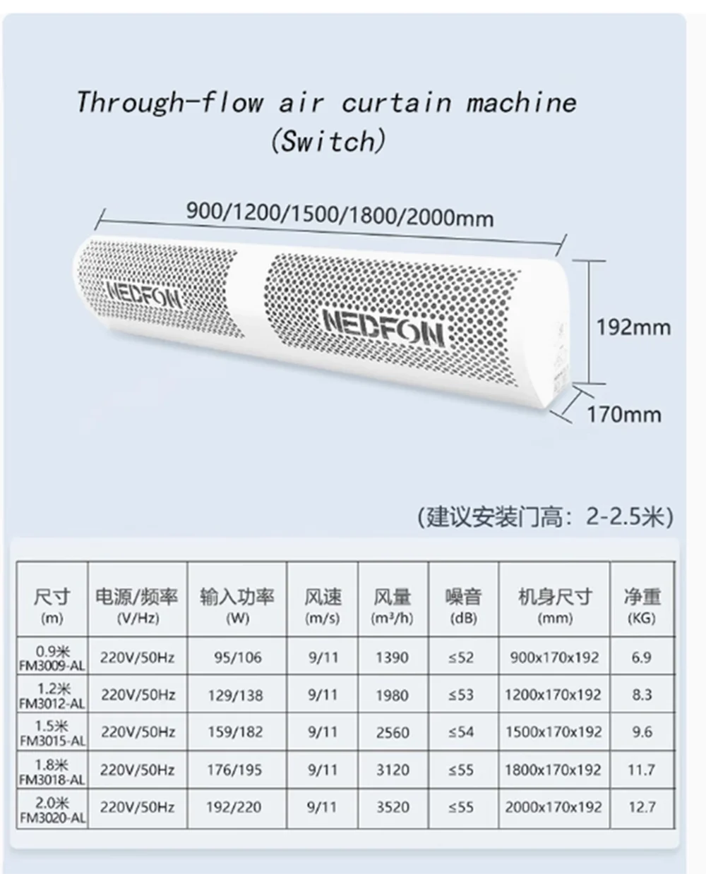 Air curtain machine, commercial bass power, special shops, special restaurants, door air curtain machine, cold storage air curta
Air curtain machine, commercial bass power, special shops, special restaurants, door air curtain machine, cold storage air curta