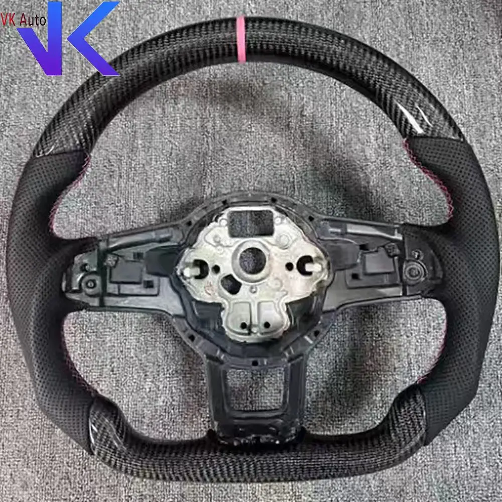 Для VW Golf MK7 R GTI с отверстиями для переключения передач, полуперфорированный кожаный руль из настоящего углеродного волокна, зеленая/фиолетовая строчка
Для VW Golf MK7 R GTI с отверстиями для переключения передач, полуперфорированный кожаный руль из настоящего углеродного волокна, зеленая/фиолетовая строчка