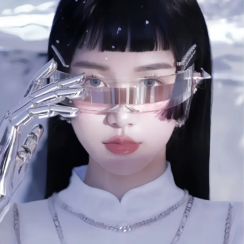 Y2K Future Warrior Rimless Sunglasses One Piece Lens Wrap Around Cyber Punk Futuristic Men Women Hip Hop Party Sun Glasses
Y2K Future Warrior Rimless Sunglasses One Piece Lens Wrap Around Cyber Punk Futuristic Men Women Hip Hop Party Sun Glasses