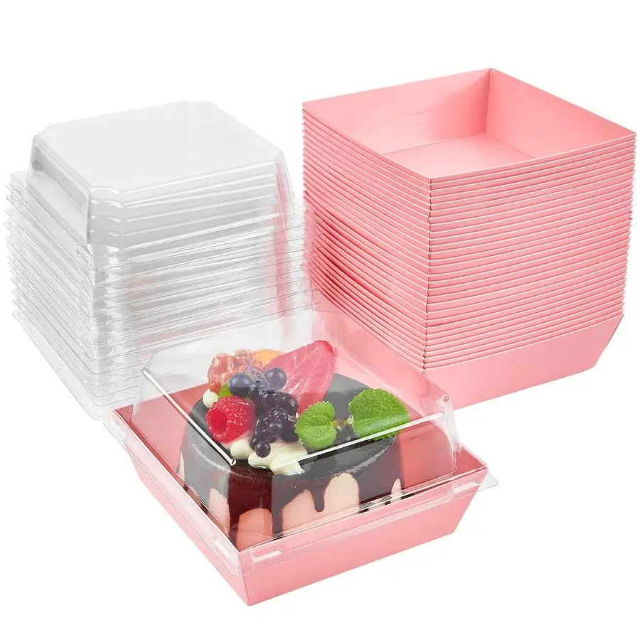 100 Pack Paper Charcuterie Boxes with Clear Lids, 4 Inches Pink Cookie Boxes Dessert Boxes Disposable Food Containers for Sandwi
100 Pack Paper Charcuterie Boxes with Clear Lids, 4 Inches Pink Cookie Boxes Dessert Boxes Disposable Food Containers for Sandwi