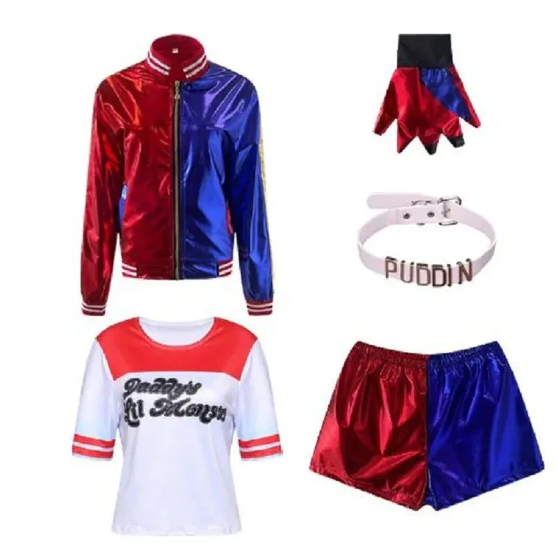 Halloween Kids Adult Suicide Cosplay Costume Quinn Squad Harley Monster T-shirt Jacket Jacket Pants Accessories Full Set YF2961
Halloween Kids Adult Suicide Cosplay Costume Quinn Squad Harley Monster T-shirt Jacket Jacket Pants Accessories Full Set YF2961
