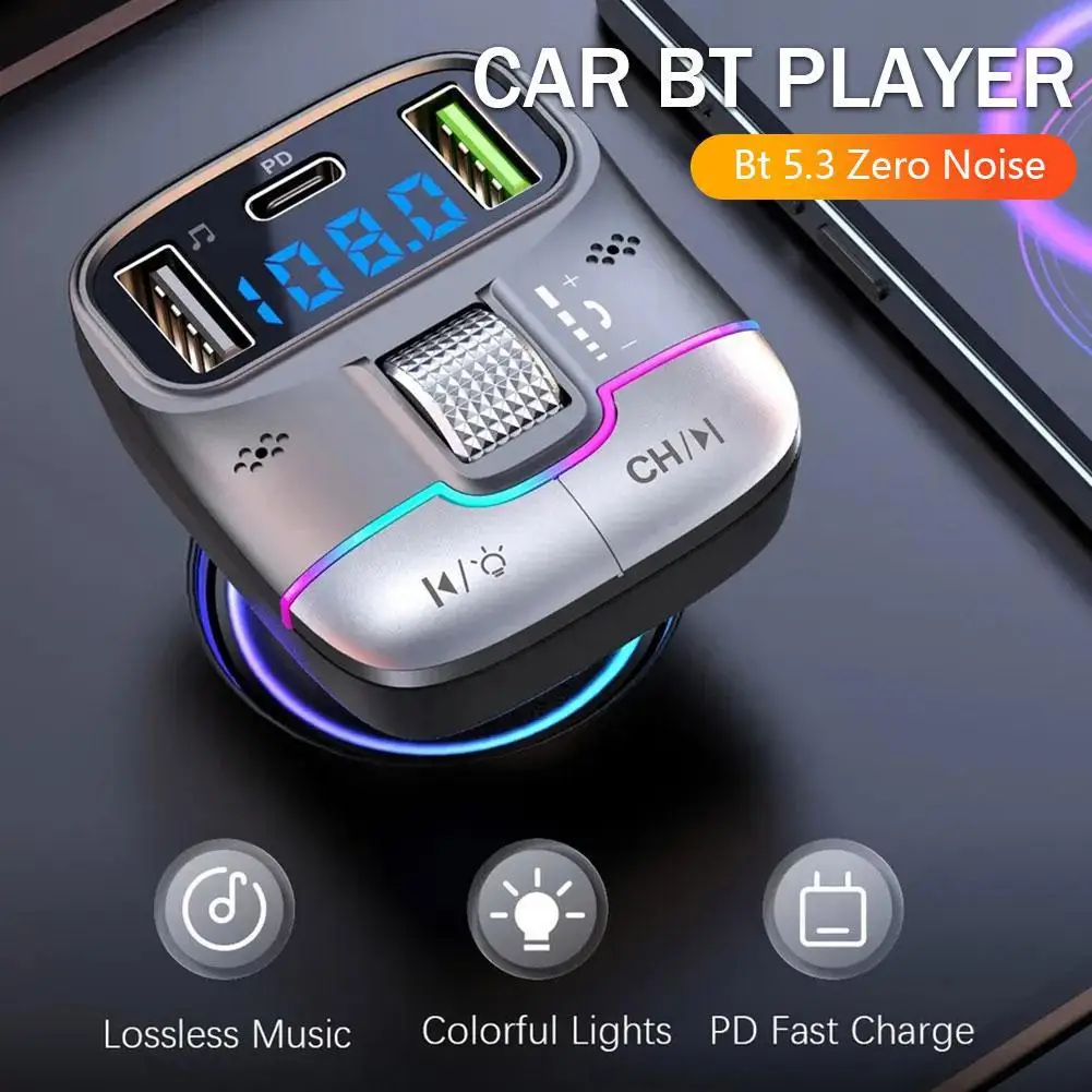 Bluetooth 5.3 FM Transmitter Car MP3 Music Player Car USB PD Charging Fast Lossless Cigarette Car Lighter Charger E7F3
Bluetooth 5.3 FM Transmitter Car MP3 Music Player Car USB PD Charging Fast Lossless Cigarette Car Lighter Charger E7F3