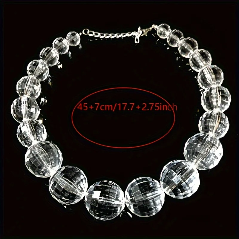 Transparent Texture Round Bead Necklace
Transparent Texture Round Bead Necklace