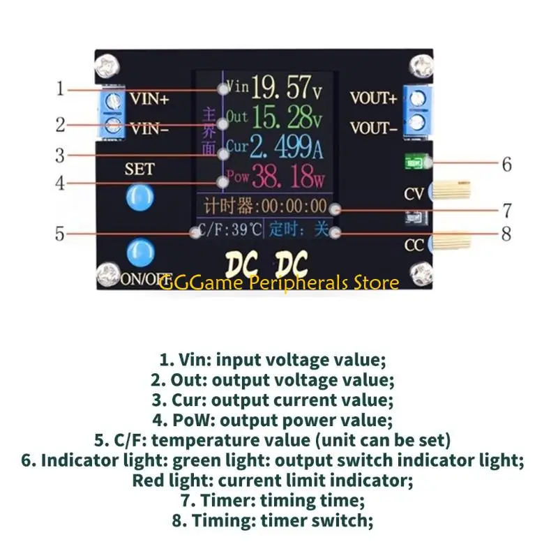 U55B Programmabl Regulator 7-32V To 0.5-32V Adjustable Power Module High Efficiency
U55B Programmabl Regulator 7-32V To 0.5-32V Adjustable Power Module High Efficiency