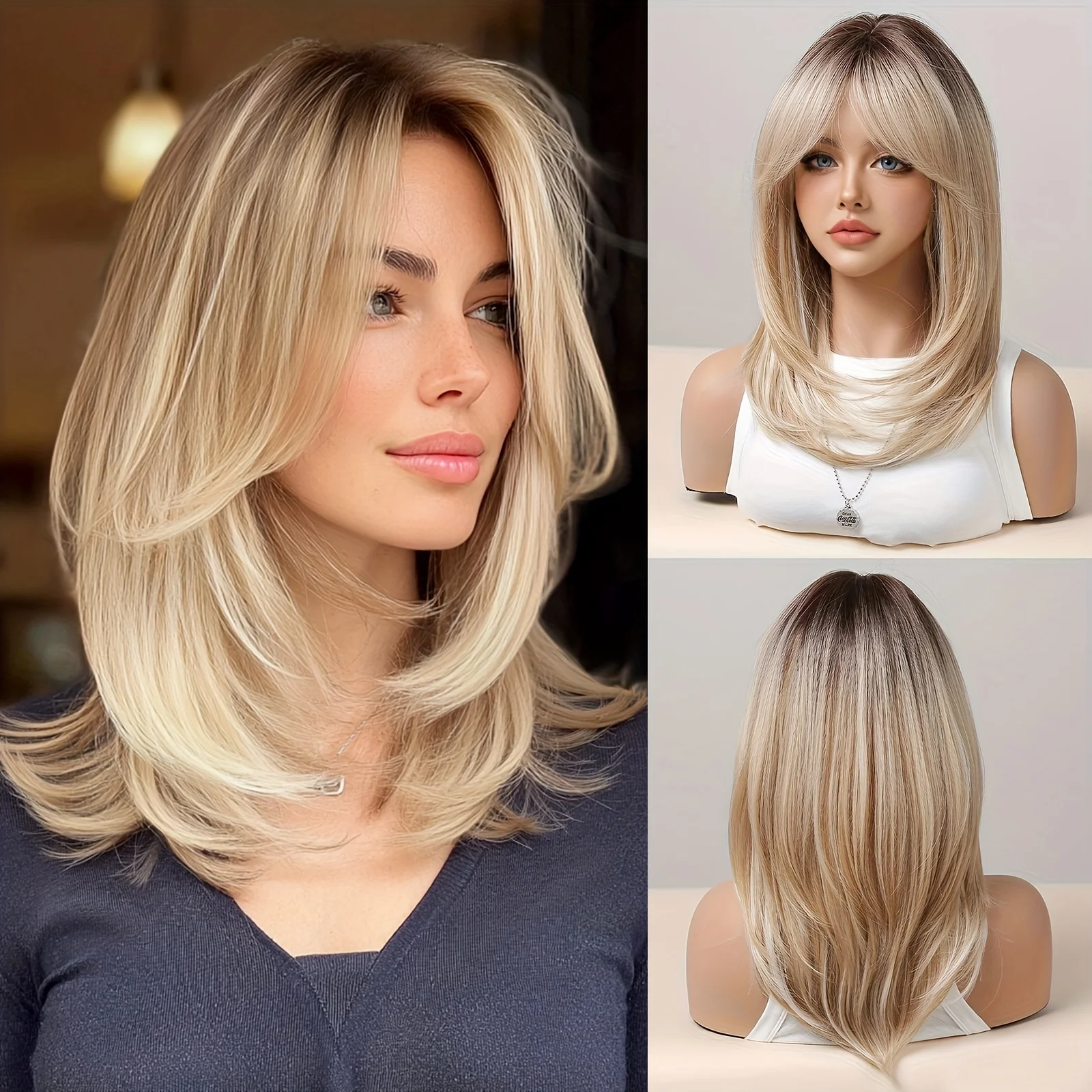 Long Layered Light Blonde Wig Synthetic Hair for Women Heat Resistant Fiber Straight Style Daily Wear Cosplay Party Use
Long Layered Light Blonde Wig Synthetic Hair for Women Heat Resistant Fiber Straight Style Daily Wear Cosplay Party Use
