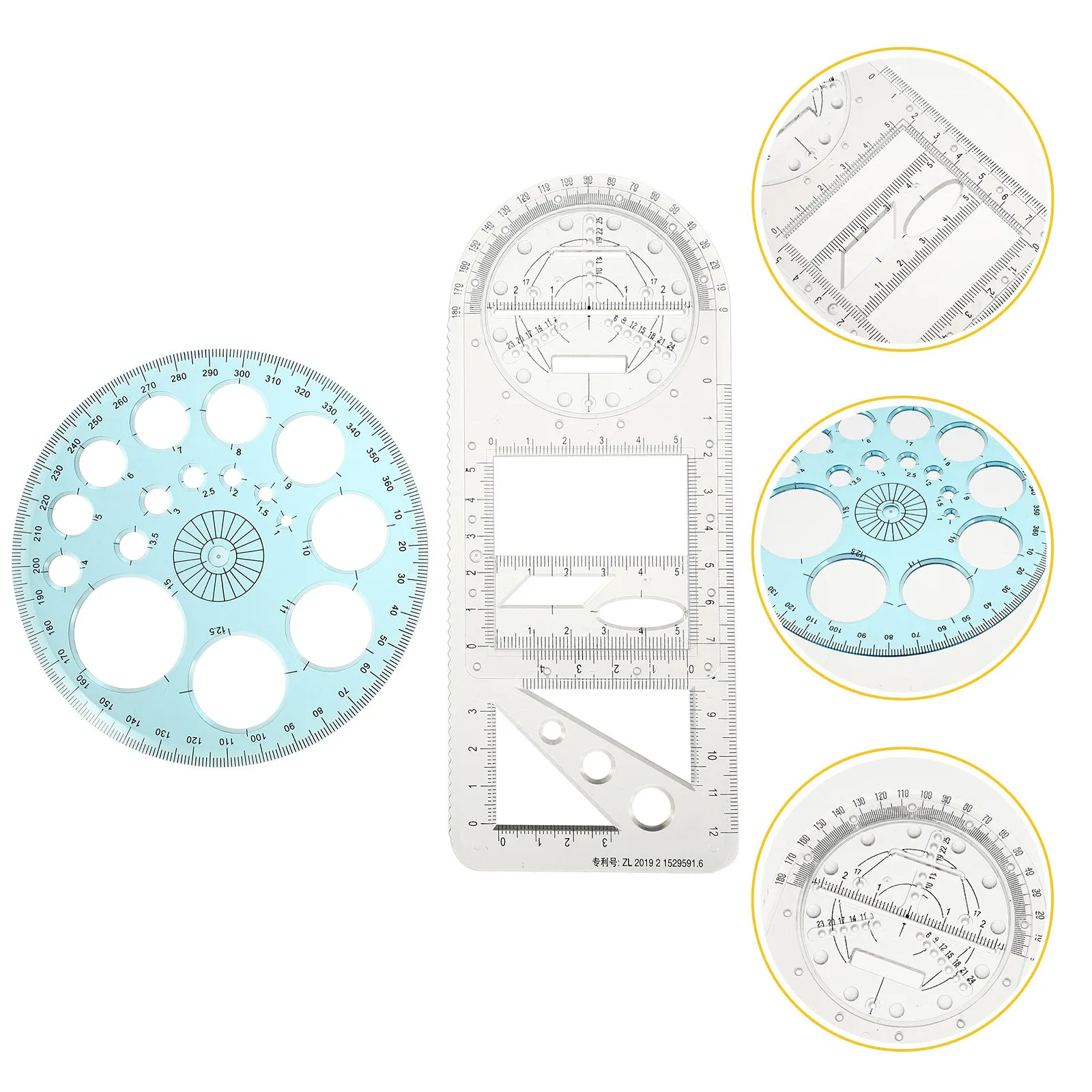 1Set Multifunctional Drawing Ruler Set Geometric Figure Ruler Clear Scales Measuring Tool for Students School Office Accurate
1Set Multifunctional Drawing Ruler Set Geometric Figure Ruler Clear Scales Measuring Tool for Students School Office Accurate