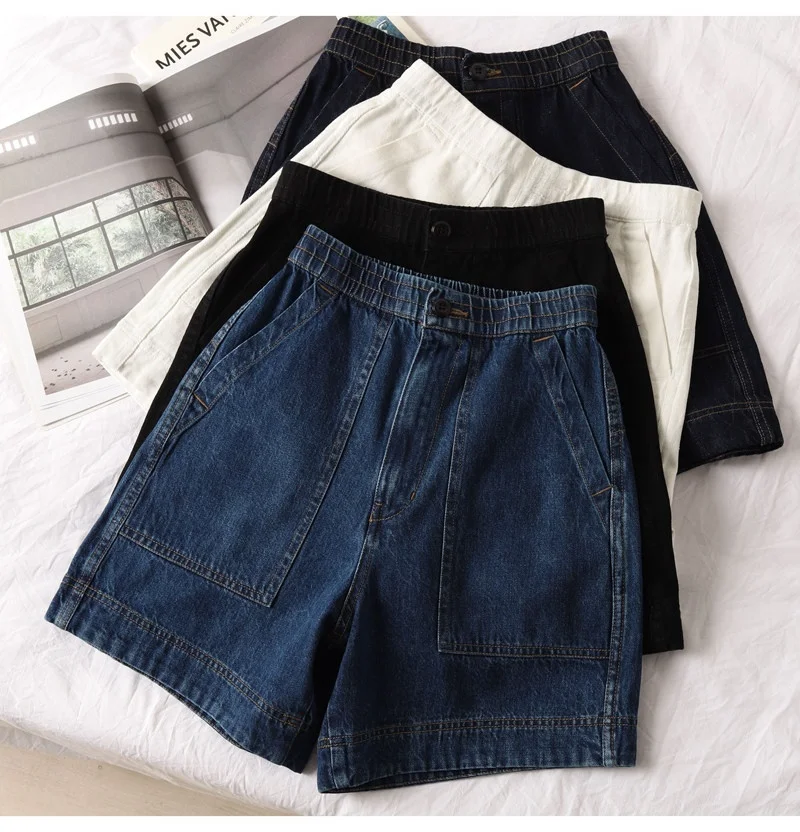 High Waist Elastic Loose Drawstring A-Line Wide Leg Jeans Shorts Women's Try-On Room Versatile Casual High Waist Shorts
High Waist Elastic Loose Drawstring A-Line Wide Leg Jeans Shorts Women's Try-On Room Versatile Casual High Waist Shorts