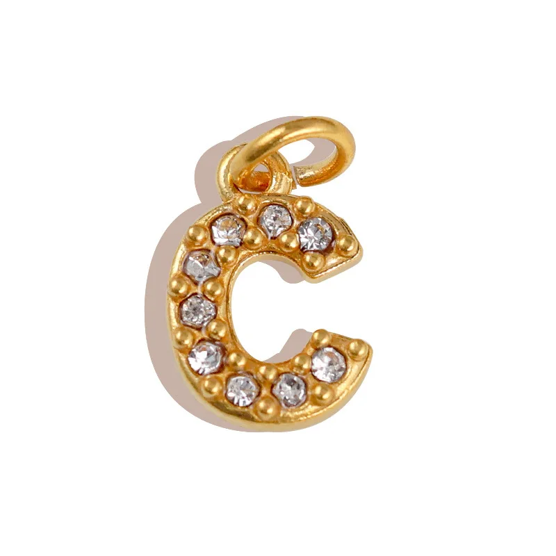 Stainless steel 26-letter engraved diamond earrings - DIY handmade pendant necklace accessory for wholesale purchase
Stainless steel 26-letter engraved diamond earrings - DIY handmade pendant necklace accessory for wholesale purchase