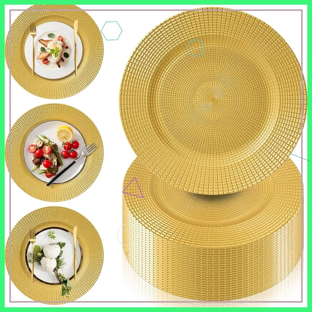 100 шт. золотые зарядные пластины оптом, многоразовые пластиковые зарядные устройства 13 дюймов для свадьбы, вечеринки, декора ресторана
100 шт. золотые зарядные пластины оптом, многоразовые пластиковые зарядные устройства 13 дюймов для свадьбы, вечеринки, декора ресторана