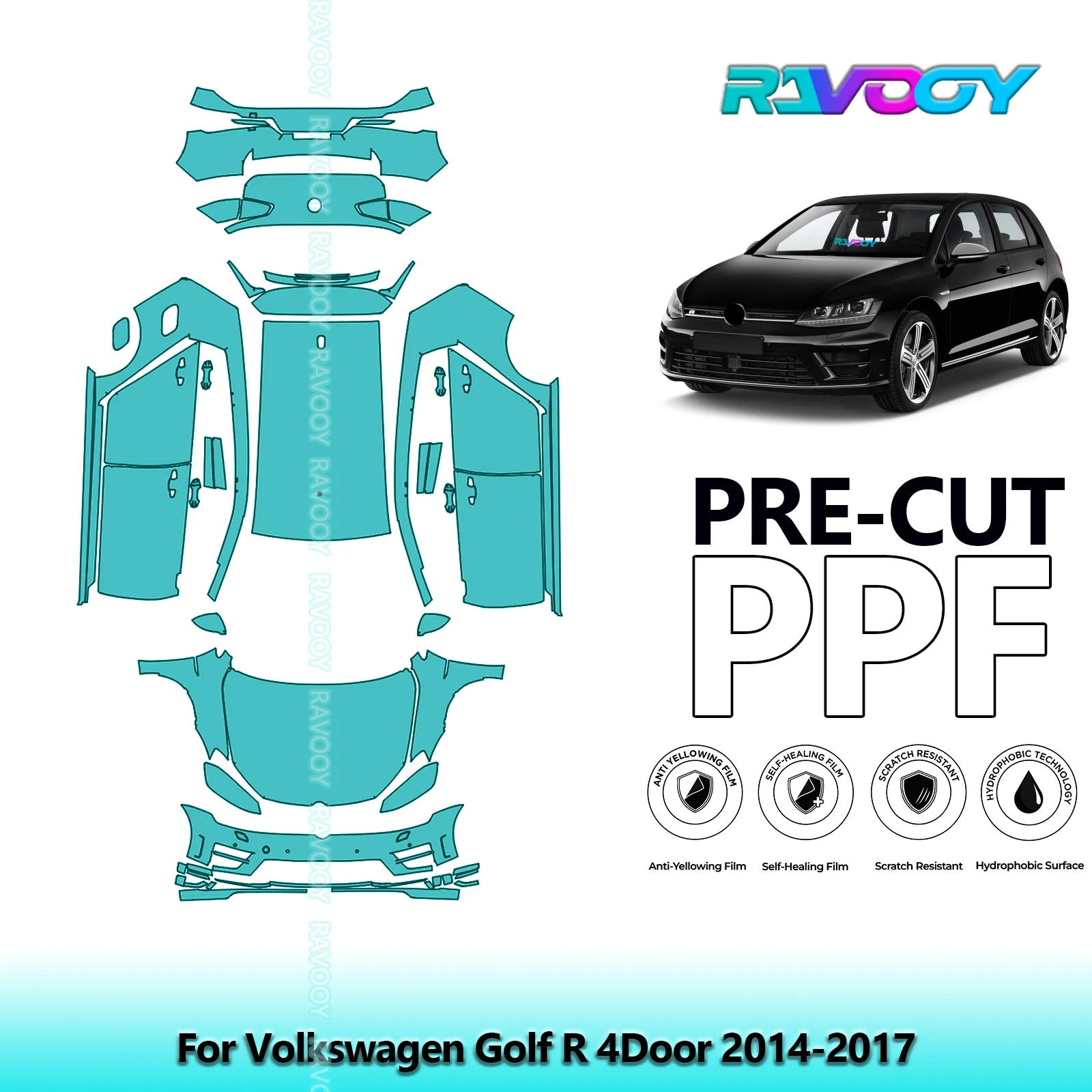 Full Vehicle Clear Bra Precut PPF Paint Protection Film For Volkswagen Golf R 4Door 2014-2017
Full Vehicle Clear Bra Precut PPF Paint Protection Film For Volkswagen Golf R 4Door 2014-2017