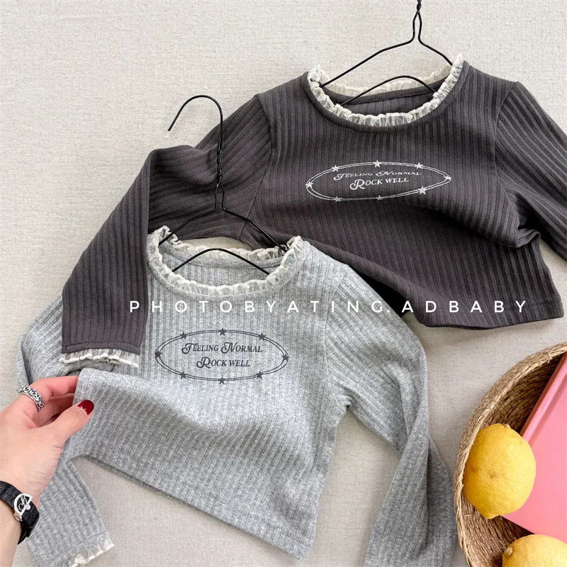 2025 Spring New Children Long Sleeve T Shirts Letter Print Girls Lace Collar Shirts Cotton Baby Bottoming Tops Kids Tee Clothes
2025 Spring New Children Long Sleeve T Shirts Letter Print Girls Lace Collar Shirts Cotton Baby Bottoming Tops Kids Tee Clothes