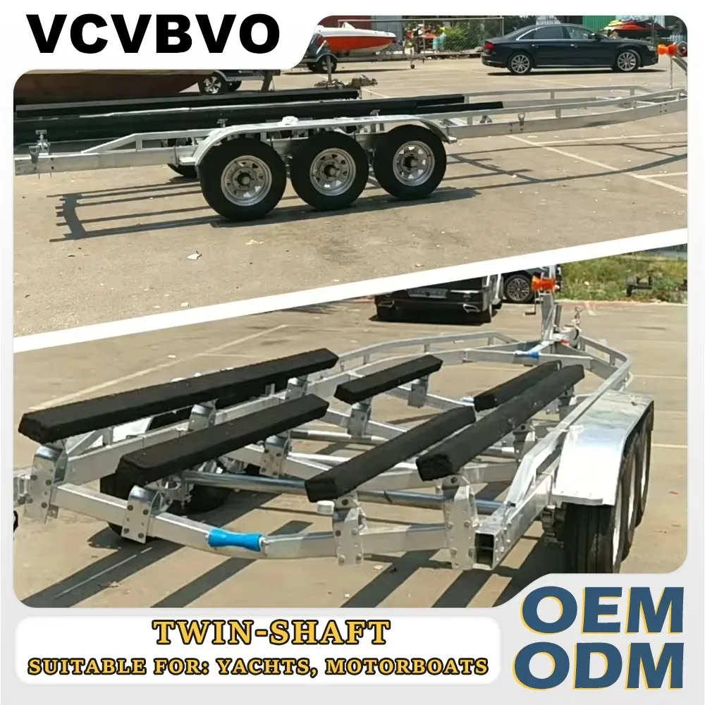Hot-Dip Galvanized Dinghy Boat Cradle Trailer Rubber Inflatable Jet Ski Heavy Duty West Marine Universal Dual Axle Factory Sale
Hot-Dip Galvanized Dinghy Boat Cradle Trailer Rubber Inflatable Jet Ski Heavy Duty West Marine Universal Dual Axle Factory Sale