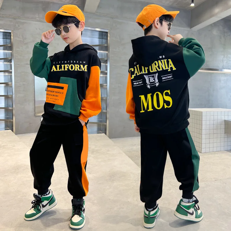 Children's set boys' Korean version Spring and Autumn letter hooded set teenagers 4-12 years old sports two-piece
Children's set boys' Korean version Spring and Autumn letter hooded set teenagers 4-12 years old sports two-piece