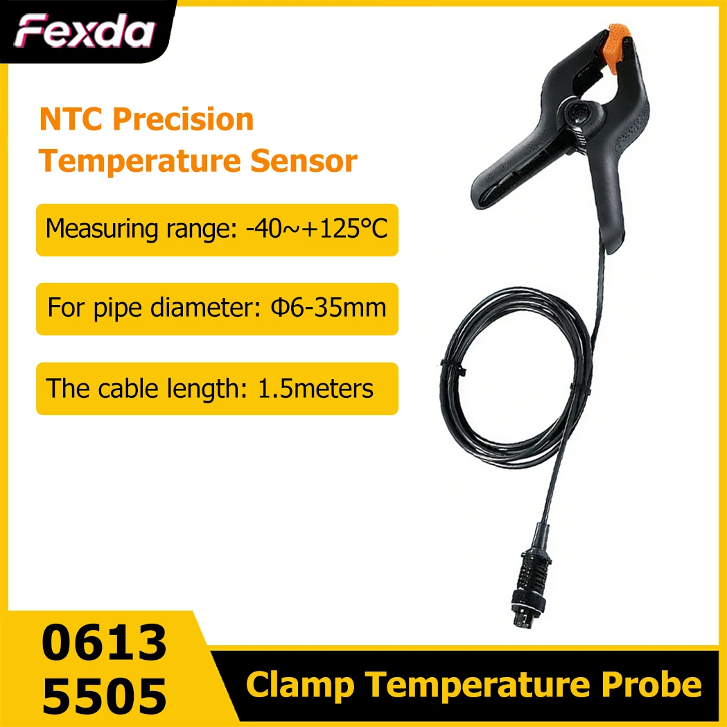 Testo Clamp Temperature Probe NTC Precision Temperature Sensor for Digital Manifold Gauge 0613 5506 Pipe Temperature Measurement