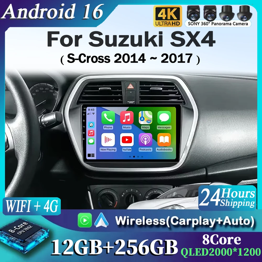 Для Suzuki SX4 S-Cross 2014 2015 2016 2017 Android 15 Автомобильный радиоприемник Мультимедийный плеер Стерео GPS WIFI + 4G беспроводной Carplay Авто видео
Для Suzuki SX4 S-Cross 2014 2015 2016 2017 Android 15 Автомобильный радиоприемник Мультимедийный плеер Стерео GPS WIFI + 4G беспроводной Carplay Авто видео