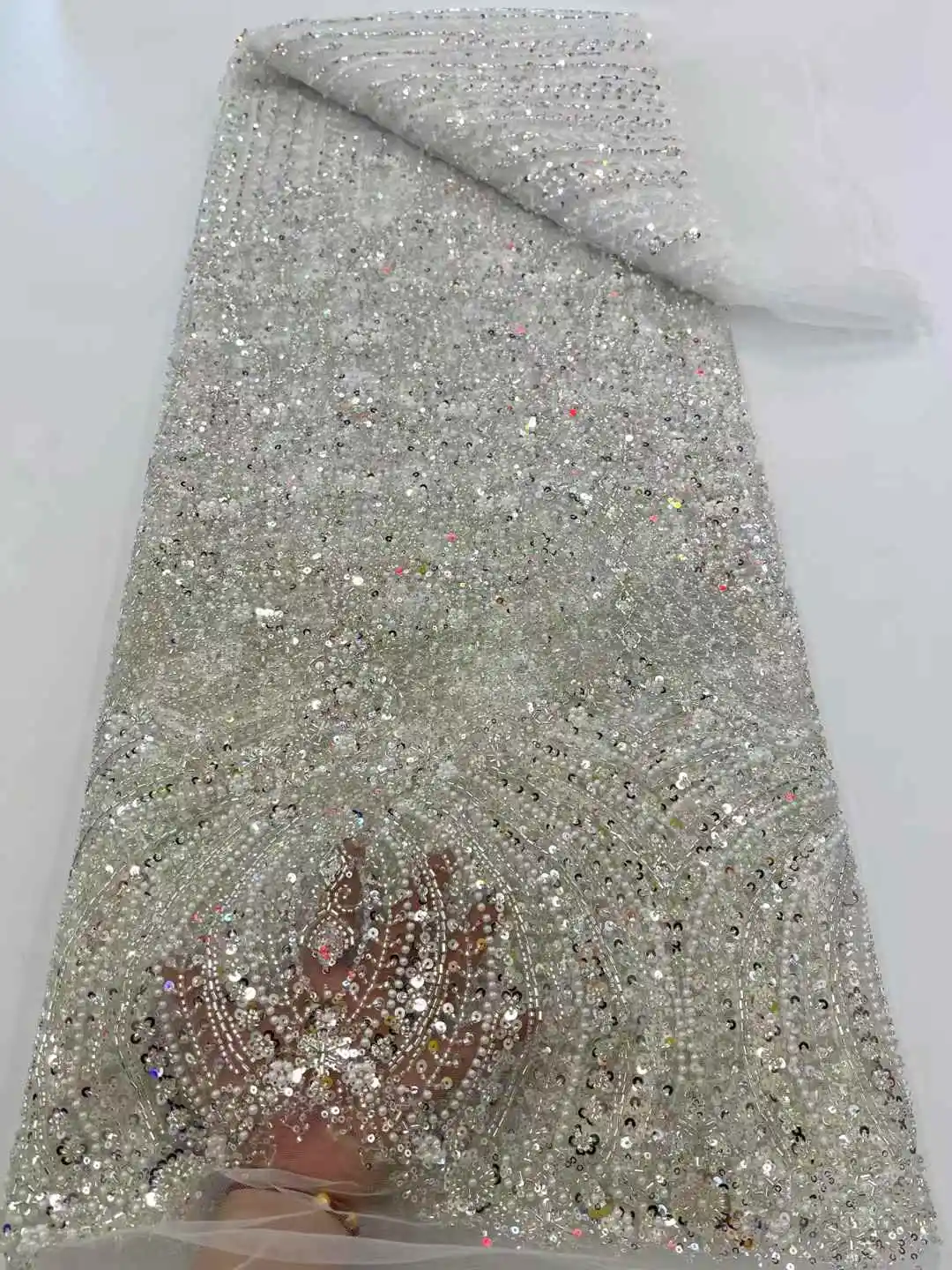 Luxury Sequins African Lace Fabric 2025 French Embroidery High Quality Luxury Heavy Beaded Bridal Wedding Lace
Luxury Sequins African Lace Fabric 2025 French Embroidery High Quality Luxury Heavy Beaded Bridal Wedding Lace