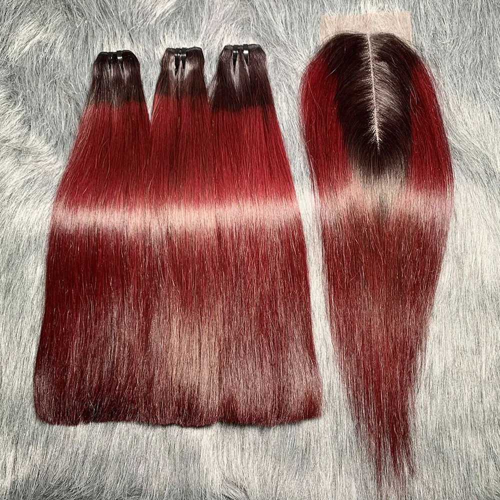 Vietnam Raw Hair 3 Bundles with Closure Human Hair Wine Red Black Bone Straight Virgin Bundles 2x6 Lace Closure Weave Extensions
Vietnam Raw Hair 3 Bundles with Closure Human Hair Wine Red Black Bone Straight Virgin Bundles 2x6 Lace Closure Weave Extensions