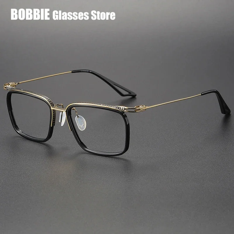 Japanese Handmade Titanium Half Square Glasses Frame Optical Myopia Eyeglasses Vintage Designer Eyewear Men Big Size 2024 New
Japanese Handmade Titanium Half Square Glasses Frame Optical Myopia Eyeglasses Vintage Designer Eyewear Men Big Size 2024 New