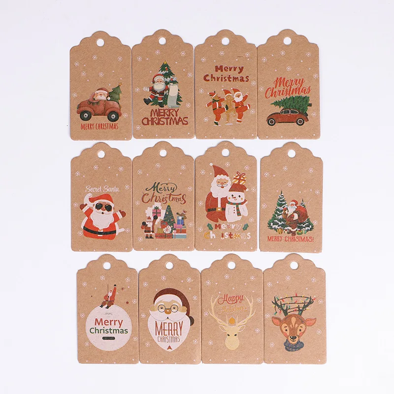 100pcs/lot 4*7cm (1.6*2.7in) Christmas Gift Packaging Tags Kraft Paper White Card Label Tag Packaging Accessories 
100pcs/lot 4*7cm (1.6*2.7in) Christmas Gift Packaging Tags Kraft Paper White Card Label Tag Packaging Accessories