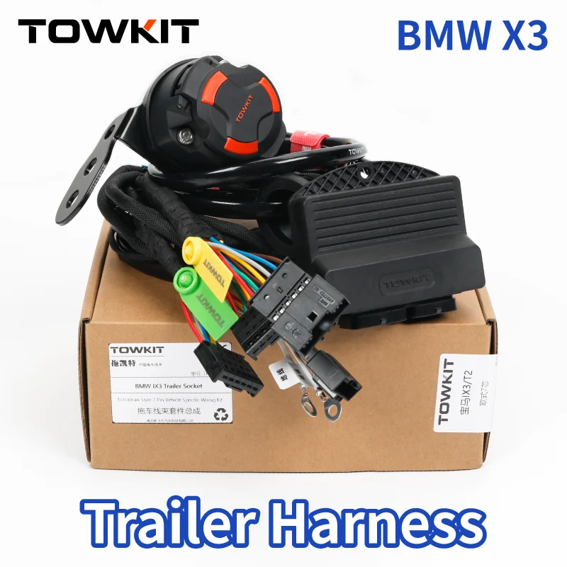 For BMW X3 trailer wiring harness Eur 13/7 pin trailer RV tail light signal Australia 12/7 pin Trailer controller Plug socket
For BMW X3 trailer wiring harness Eur 13/7 pin trailer RV tail light signal Australia 12/7 pin Trailer controller Plug socket