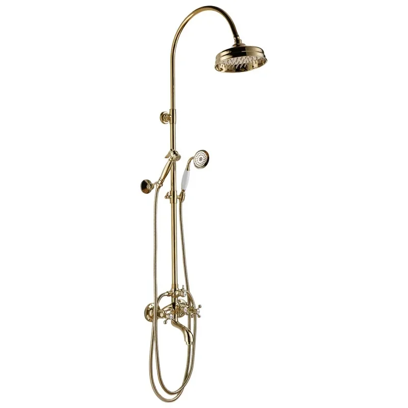 French shower retro shower set, hot and cold gold integrated bathroom with spray gun, household shower faucet
French shower retro shower set, hot and cold gold integrated bathroom with spray gun, household shower faucet