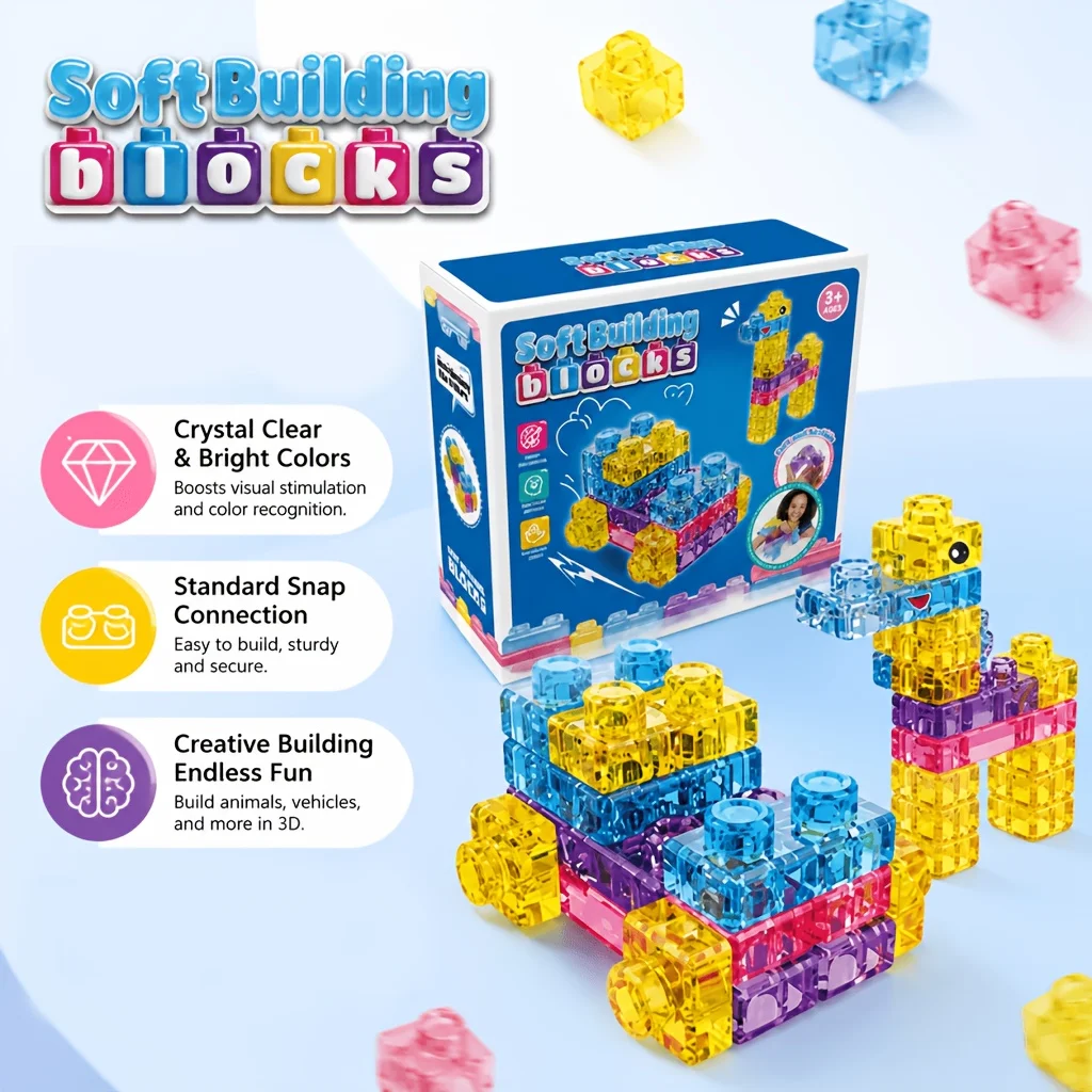 Transparent Soft Blocks, Educational Stress Relief Toy, Creative Gift for Children
Transparent Soft Blocks, Educational Stress Relief Toy, Creative Gift for Children
