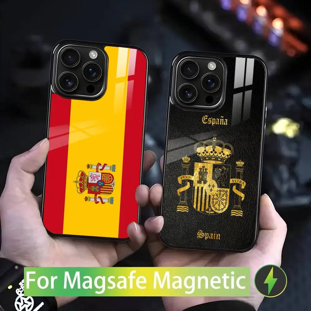 Spain Flag Phone Case For IPhone 17 16 15 14 13 12 11 Pro Max Plus Mini Magsafe Mirror Wireless Magnetic Cover
Spain Flag Phone Case For IPhone 17 16 15 14 13 12 11 Pro Max Plus Mini Magsafe Mirror Wireless Magnetic Cover