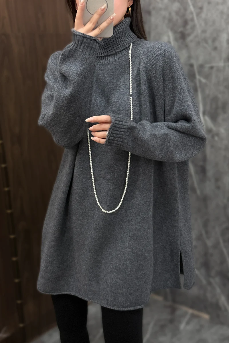 Women 100% Merino Wool Pullover Turtleneck Sweater Solid Color Knitted Thick Keep Warm Autumn Winter Casual Clothing Soft Top
Women 100% Merino Wool Pullover Turtleneck Sweater Solid Color Knitted Thick Keep Warm Autumn Winter Casual Clothing Soft Top