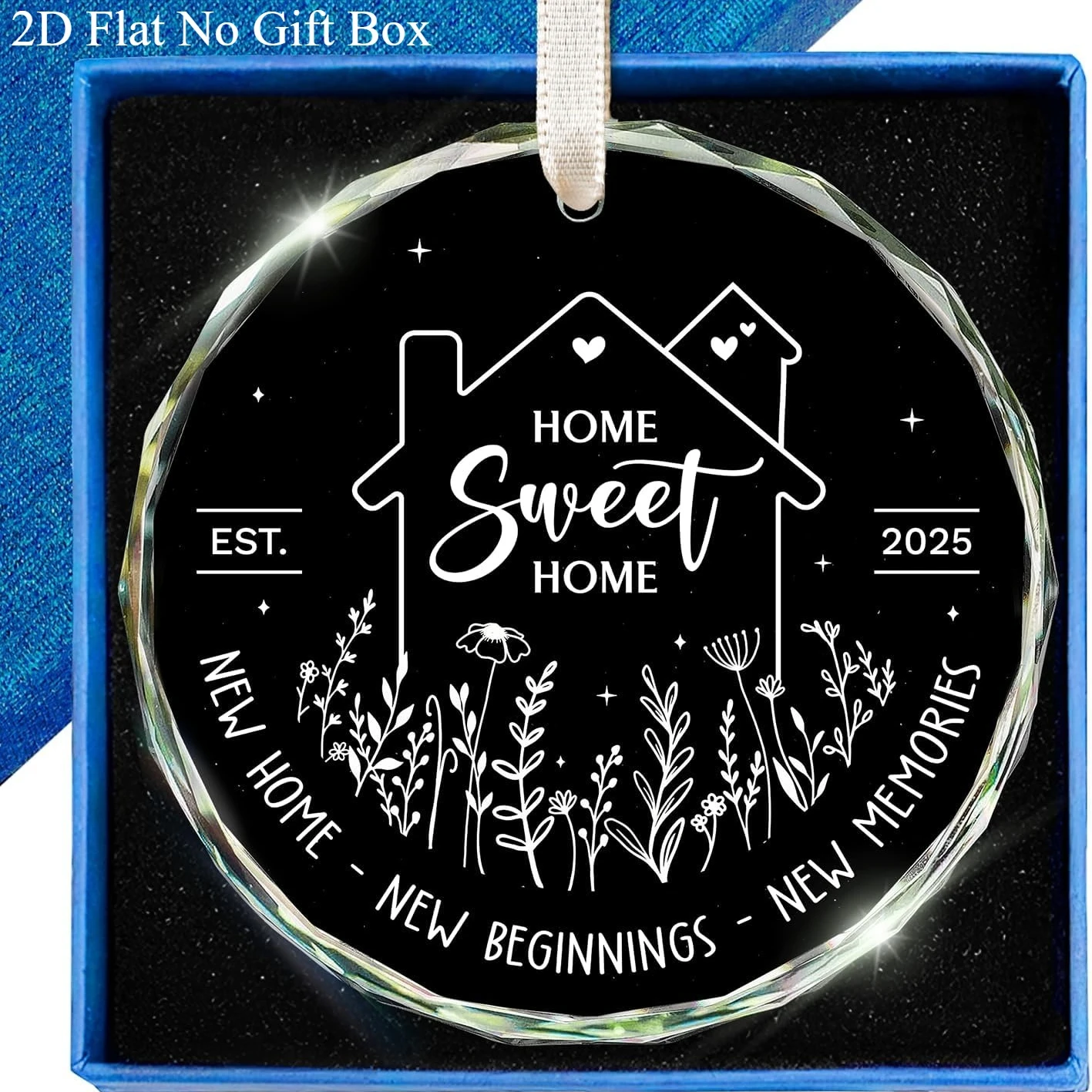 2D flat, 1 piece 2025 housewarming glass ornament - new home commemorative gift, suitable for couples, first housewarming gift
2D flat, 1 piece 2025 housewarming glass ornament - new home commemorative gift, suitable for couples, first housewarming gift