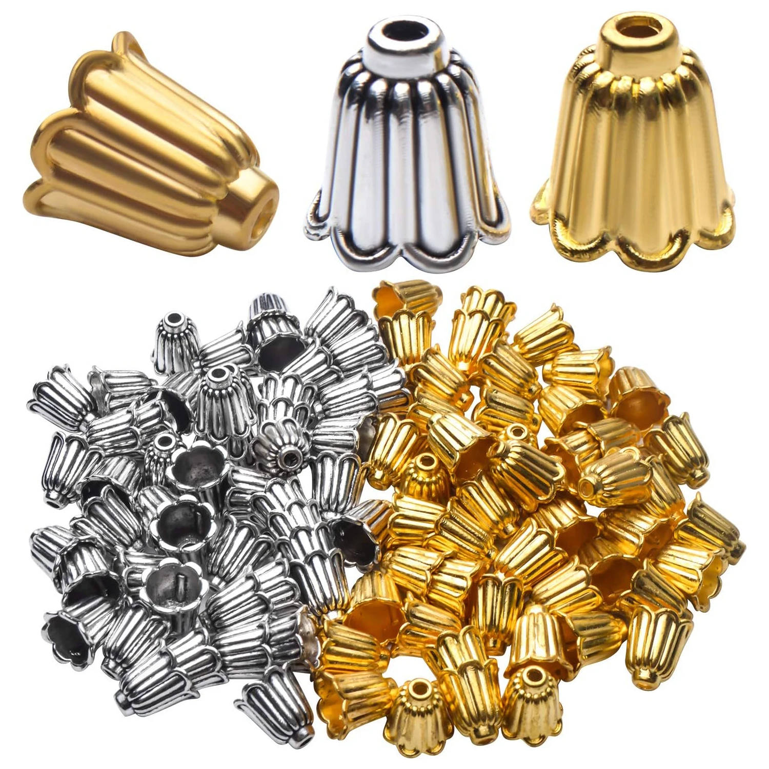 100pcs Flower Spacer Bead Caps Antique Alloy Cone Bead Caps Tassel Ends Cap Jewelry for Bracelet Necklace Earring Crafts Making
100pcs Flower Spacer Bead Caps Antique Alloy Cone Bead Caps Tassel Ends Cap Jewelry for Bracelet Necklace Earring Crafts Making