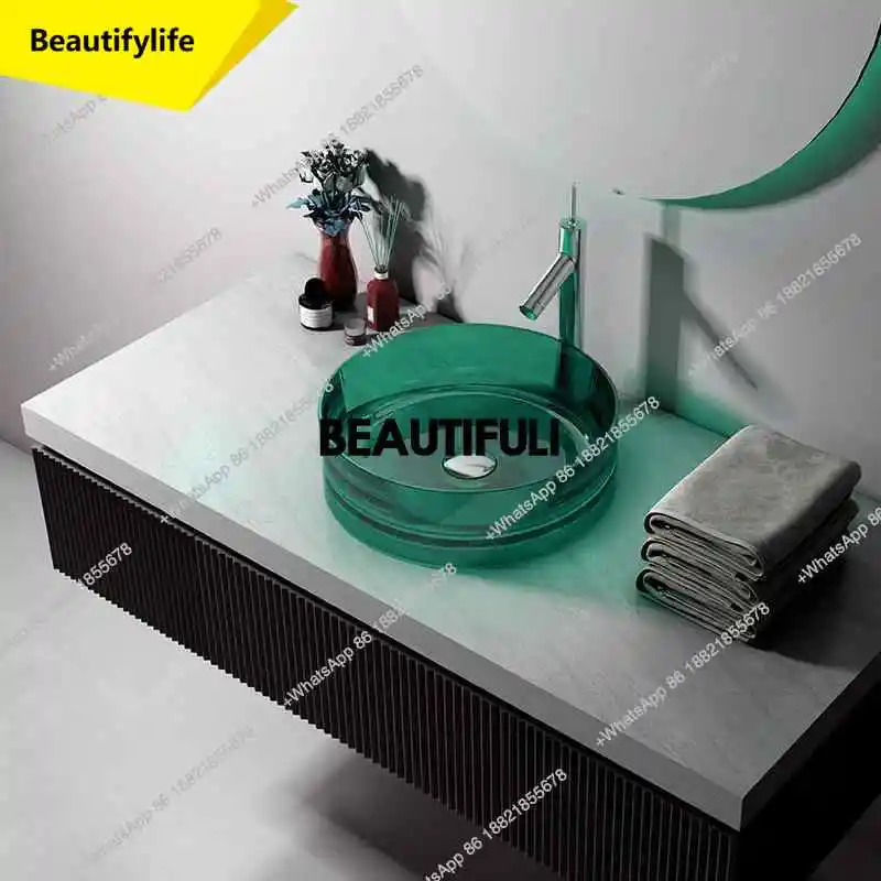 a13 Modern minimalist round transparent countertop basin, light luxury style colored resin art washbasin, for homestay,hotel YX4
a13 Modern minimalist round transparent countertop basin, light luxury style colored resin art washbasin, for homestay,hotel YX4