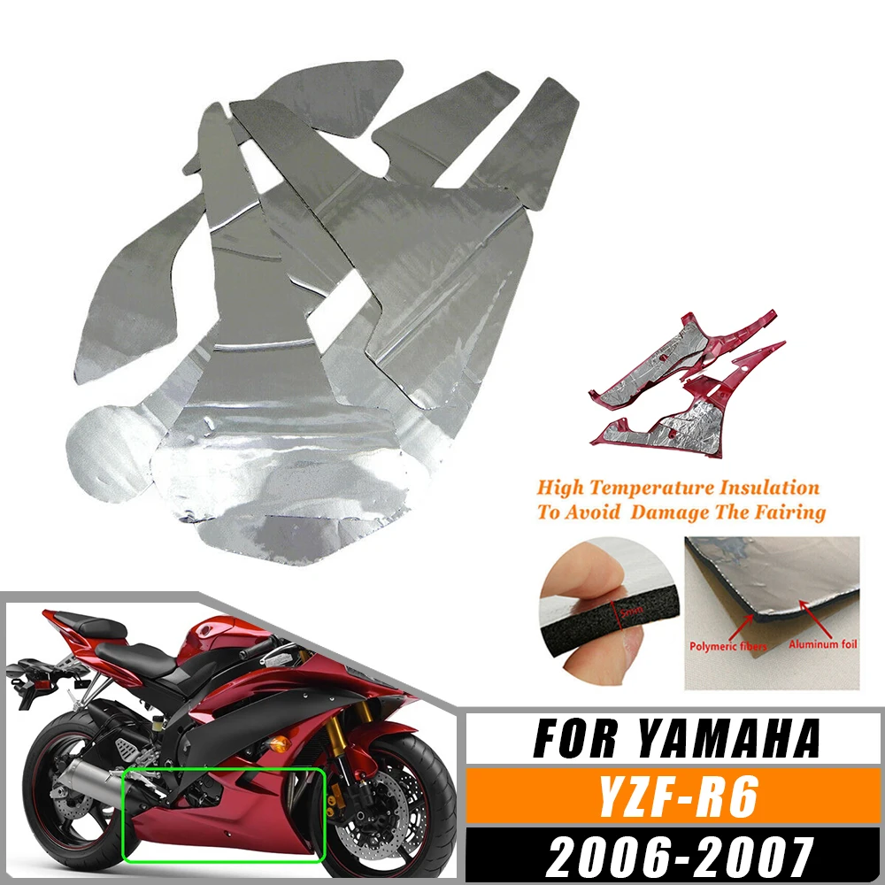 Fit R6 For 2006-2007 YAMAHA YZF-R6 YZF R6 Motorcycle Heat Shield Mat Pre-Cut Belly Fairing Insulation Protection Accessories
Fit R6 For 2006-2007 YAMAHA YZF-R6 YZF R6 Motorcycle Heat Shield Mat Pre-Cut Belly Fairing Insulation Protection Accessories