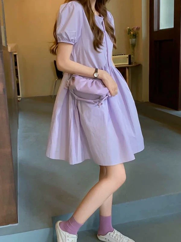 plus Size 300 Pounds Women's Casual Bubble Sleeve Short Sleeve Dress Summer Loose Belly Covering Midi Skirt Korean Style
plus Size 300 Pounds Women's Casual Bubble Sleeve Short Sleeve Dress Summer Loose Belly Covering Midi Skirt Korean Style