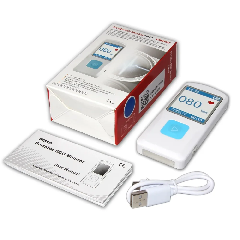 Genuine CONTEC Handheld Portable ECG EKG Machine Heart Beat Monitor LCD USB Bluetooth PM10 with Software App for Ios Android
Genuine CONTEC Handheld Portable ECG EKG Machine Heart Beat Monitor LCD USB Bluetooth PM10 with Software App for Ios Android
