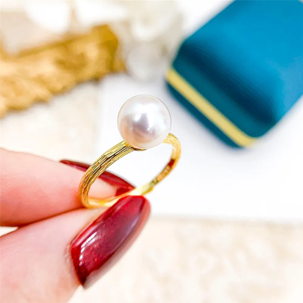 DIY Pearl Ring Accessories S925 Pure Silver Ring Empty Set K Gold Edition Ring Silver Jewelry Set Women's 7-10mm Round Beads
DIY Pearl Ring Accessories S925 Pure Silver Ring Empty Set K Gold Edition Ring Silver Jewelry Set Women's 7-10mm Round Beads