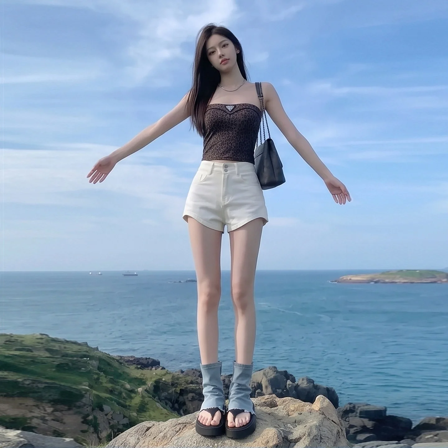 White High Waist A-Line Denim Shorts Women's Summer Elastic Slimming Versatile Hot Pants Cotton Stretch Denim Zipper Closure
White High Waist A-Line Denim Shorts Women's Summer Elastic Slimming Versatile Hot Pants Cotton Stretch Denim Zipper Closure