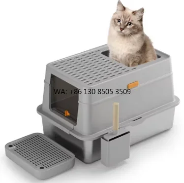 Popular Stainless Steel Cat Box with Lid Enclosed Hign-Sided Box Large Metal Cat Box Pet Accessories
Popular Stainless Steel Cat Box with Lid Enclosed Hign-Sided Box Large Metal Cat Box Pet Accessories