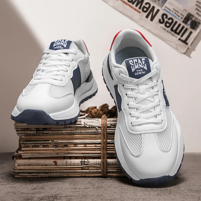 Men's Summer Breathable Running Sports Shoes Casual Low-Top Sneakers Fashionable Dad Shoes Thick Bottom Heightening
Men's Summer Breathable Running Sports Shoes Casual Low-Top Sneakers Fashionable Dad Shoes Thick Bottom Heightening