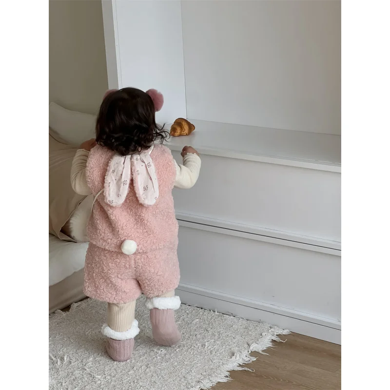 Children's Rabbit Plush Set Autumn Winter Style Kids' Clothing Baby Thickened Clothes Girls' Furry Sweater Set
Children's Rabbit Plush Set Autumn Winter Style Kids' Clothing Baby Thickened Clothes Girls' Furry Sweater Set