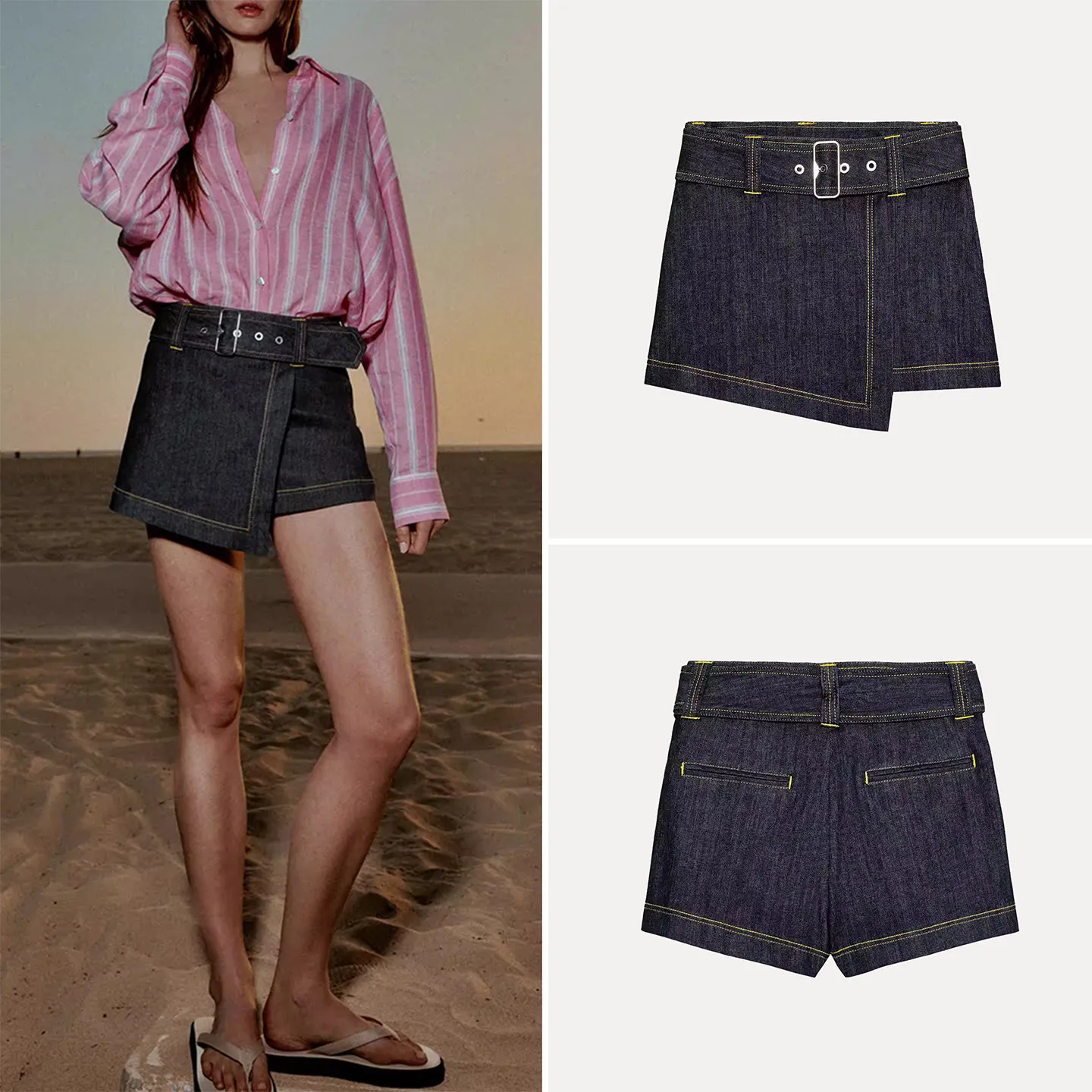 Low Waist A-Line Skirt Pants Belted Double Breasted Short Women's Fashion 2026 ZADATA Brand Skirt Pants Spring Season
Low Waist A-Line Skirt Pants Belted Double Breasted Short Women's Fashion 2026 ZADATA Brand Skirt Pants Spring Season
