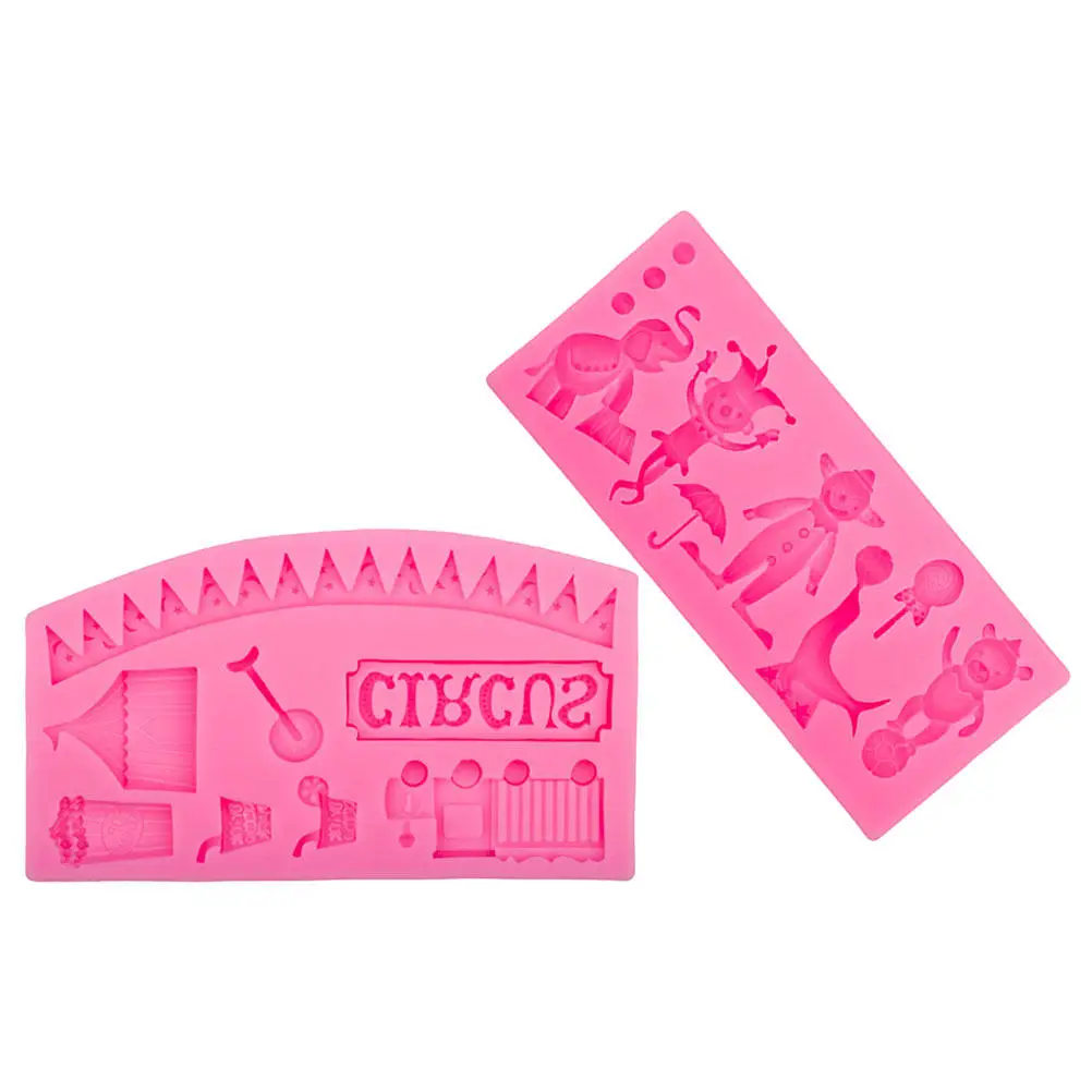 2Pcs Silicone Circus Fondant Mold Cartoon Animals Clowns Cake Decorations Easy Demold Circus Fondant Mold
2Pcs Silicone Circus Fondant Mold Cartoon Animals Clowns Cake Decorations Easy Demold Circus Fondant Mold