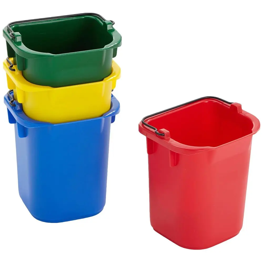 Multi-Colored 5 Quart Utility Pails, Pack of 4, with Spout & Handle for Cleaning, Storage, Feeding, and Car Wash
Multi-Colored 5 Quart Utility Pails, Pack of 4, with Spout & Handle for Cleaning, Storage, Feeding, and Car Wash