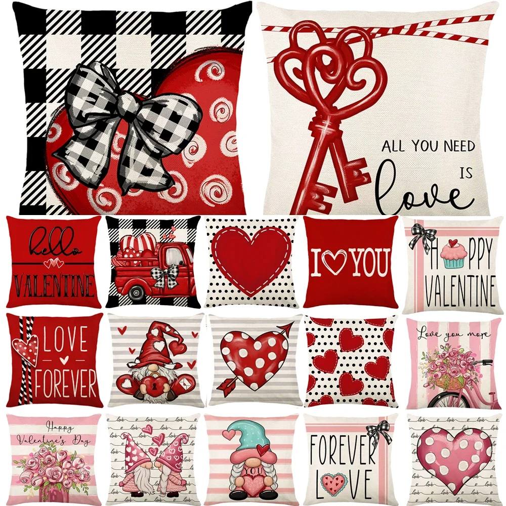 4Pack Valentine's Day Decor Pillowcase Soft Linen Square Throw Pillow Covers Bed Sofa Pad Waist Cushion Covers Red Pillow Cases
4Pack Valentine's Day Decor Pillowcase Soft Linen Square Throw Pillow Covers Bed Sofa Pad Waist Cushion Covers Red Pillow Cases