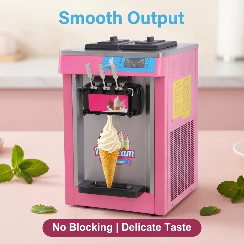 3-Head Soft Serve Ice Cream Machine Large Capacity Frozen Yogurt Maker for Cafe Bar
3-Head Soft Serve Ice Cream Machine Large Capacity Frozen Yogurt Maker for Cafe Bar