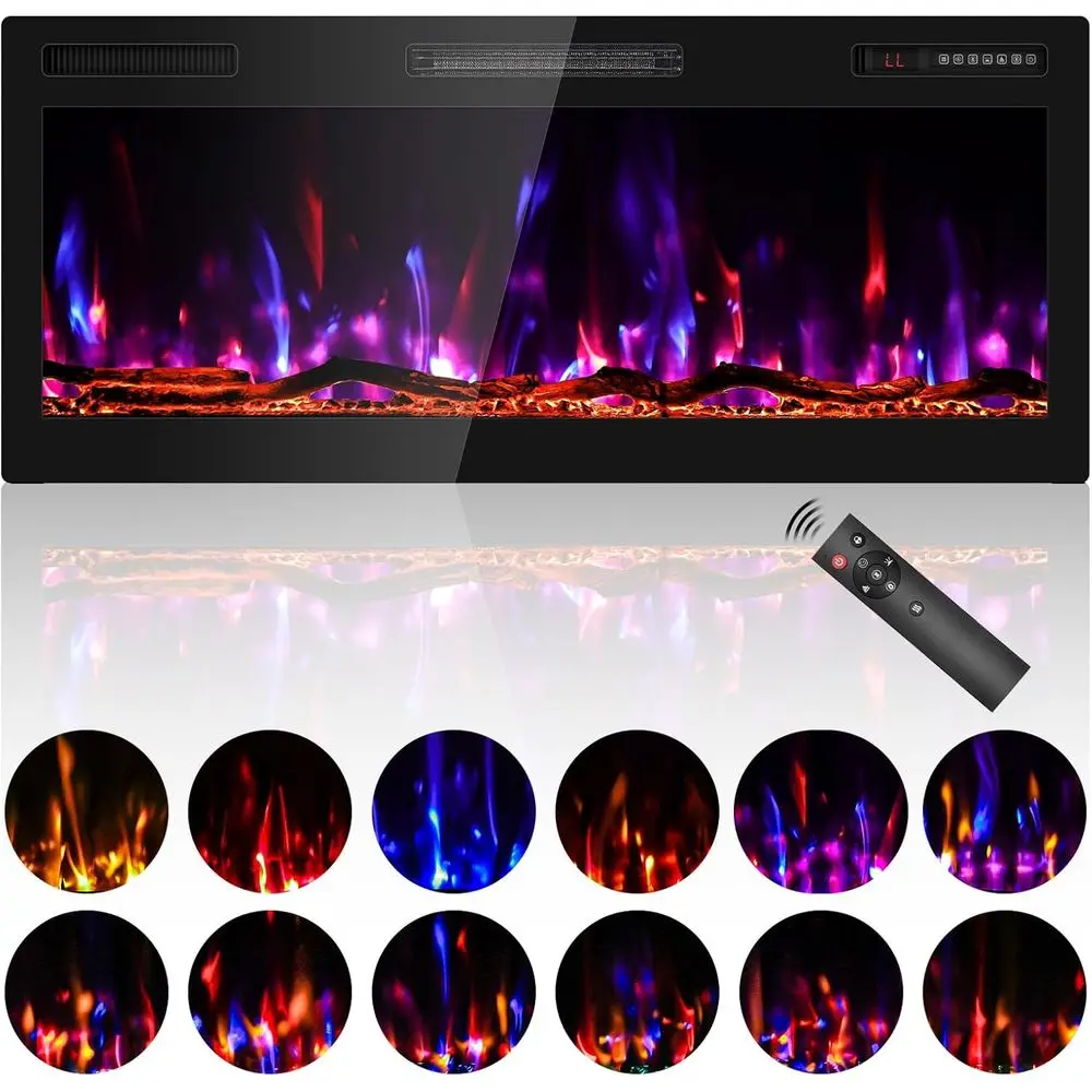 42 Ultra Slim 750/1500W Electric Fireplace Heater with Logs, HD Flame, Low Noise, 8-Hour Timer
42 Ultra Slim 750/1500W Electric Fireplace Heater with Logs, HD Flame, Low Noise, 8-Hour Timer