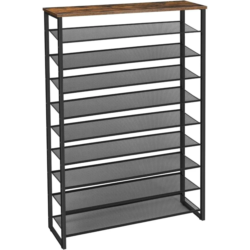 10-Tier Shoe Rack, Large Capacity Shoe Organizer Shelf, Shoe Storage for 36-45 Pairs of Shoes, for Hallway, Closet,Rustic Brown
10-Tier Shoe Rack, Large Capacity Shoe Organizer Shelf, Shoe Storage for 36-45 Pairs of Shoes, for Hallway, Closet,Rustic Brown