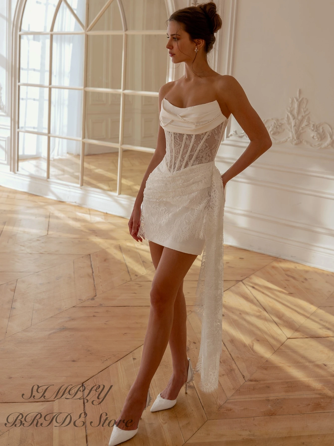 Luxury White Mini Wedding Dress For Women Sexy Sheath Prom Dress Elegant Occasion Short Gowns свадебное платье
Luxury White Mini Wedding Dress For Women Sexy Sheath Prom Dress Elegant Occasion Short Gowns свадебное платье